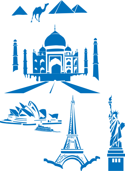 World landmarks clipart