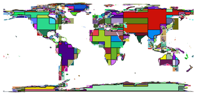 World Map Abstract Blocks clipart