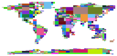 World Map Blocks Prismatic clipart