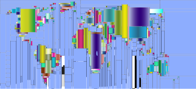 World Map Mondrian Mosaic 2 clipart