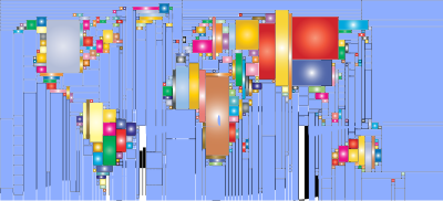 World Map Mondrian Mosaic 3 clipart