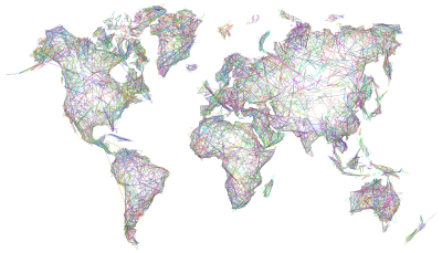 World Map Triangles Wireframe Prismatic clipart