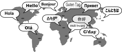 World Map with Greetings clipart