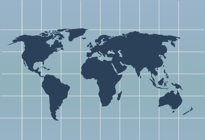 World map with grid clipart