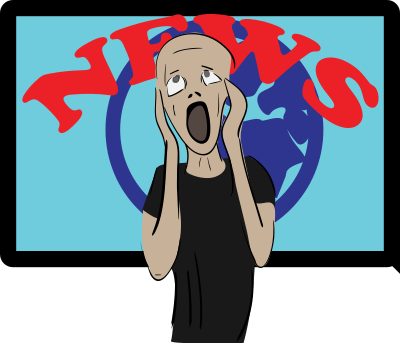 World news scream clipart