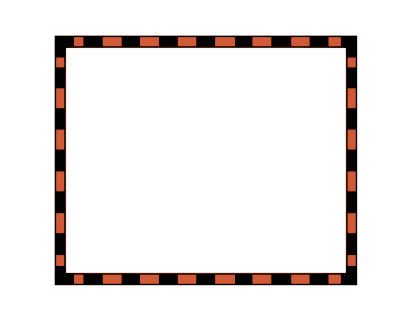 worldlabel.com border orange Black 4x3.3 clipart