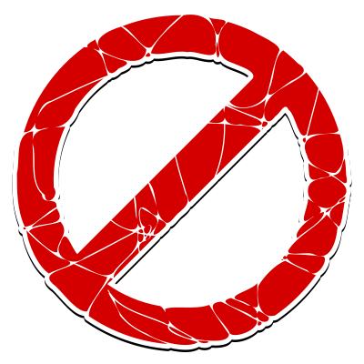 Worn "Forbidden" sign clipart