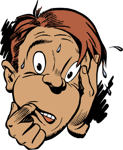 Worried boy clipart