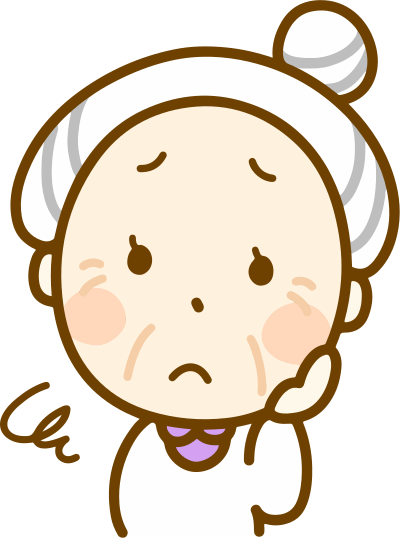 Worried Old Woman clipart