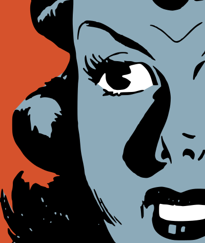 Worried woman face clipart