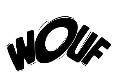 Wouf in black clipart