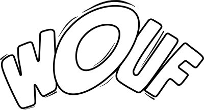 WOUF outlined clipart