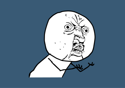 Y U NO GUY clipart