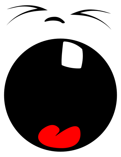 Yawning Smiley Face clipart