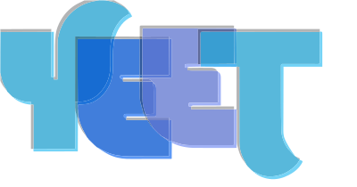 Yeet word art in blue shades clipart