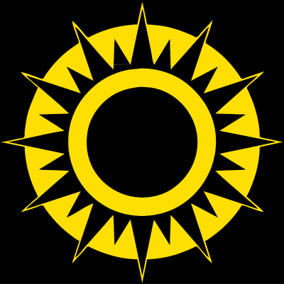 Yellow Abstract Sun clipart