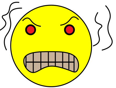 Yellow Angry Head clipart