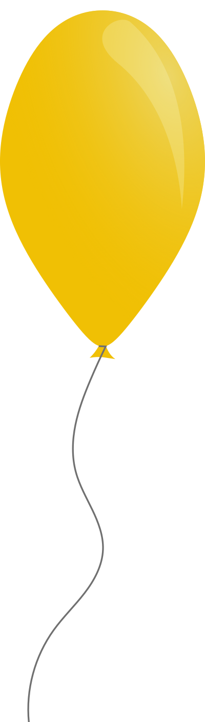Yellow balloon clipart