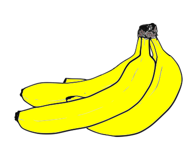Yellow Banana Cluster clipart