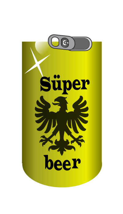 Yellow Beer Can clipart