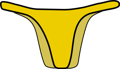Yellow bikini clipart