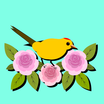 Yellow bird clipart