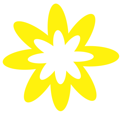 Yellow Burst Flower clipart