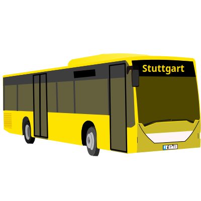Yellow bus clipart