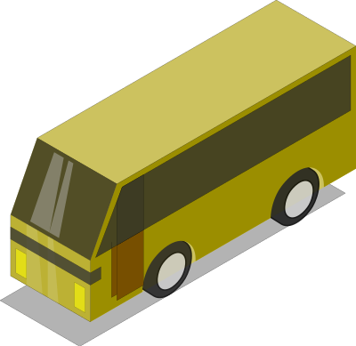 Yellow bus clipart