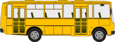 Yellow bus clipart