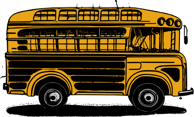 Yellow bus clipart