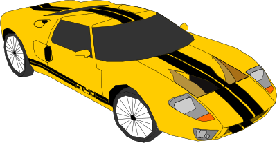 Yellow car clipart