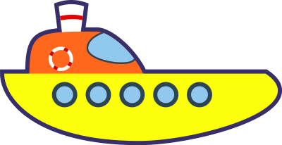 Yellow Cartoon Ship clipart