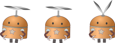 Yellow chrome robot clipart