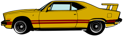 Yellow Classic Car clipart