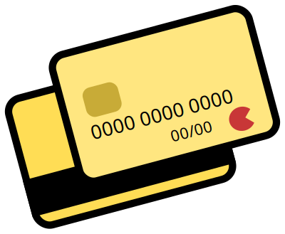 Yellow credit card clipart