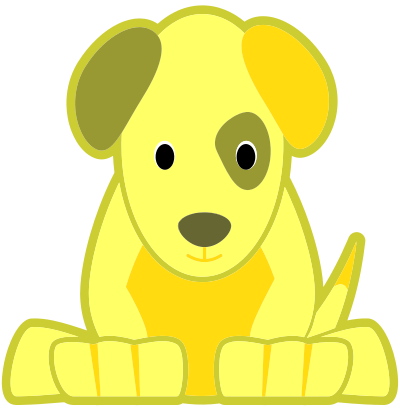 Yellow Dog clipart