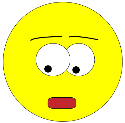 Yellow Face - Scared clipart
