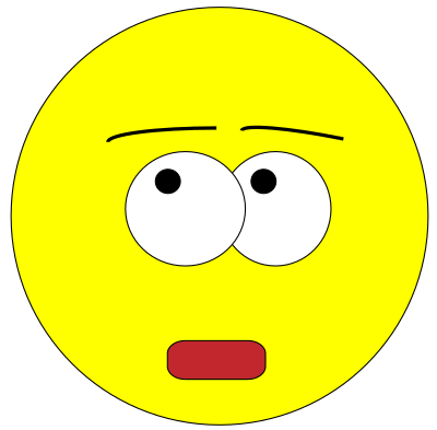 Yellow Face - Scared Above clipart