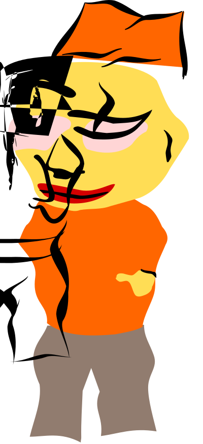 Yellow face with pet clipart