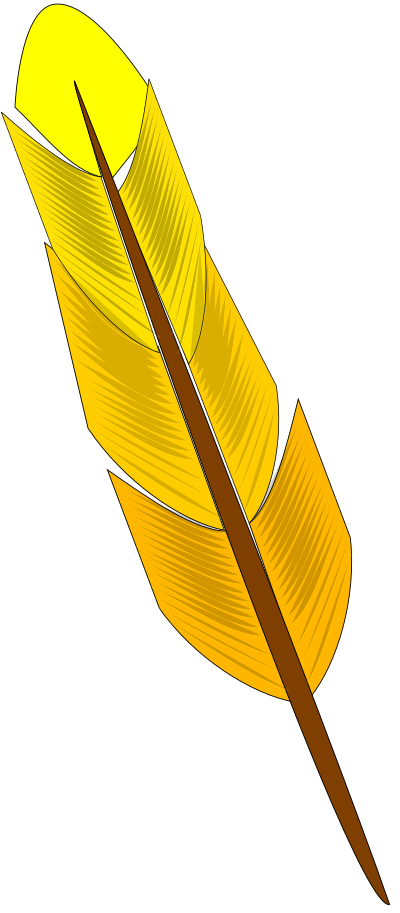 Yellow feather clipart