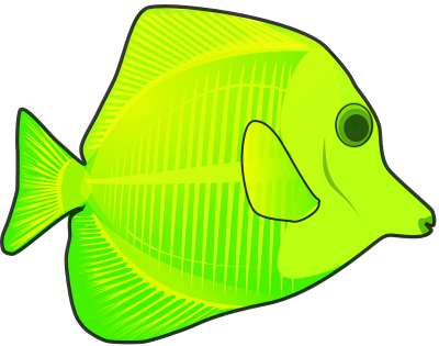 Yellow fish clipart