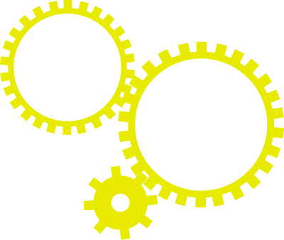 Yellow gear clipart