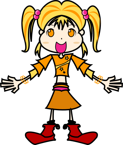 Yellow girl clipart