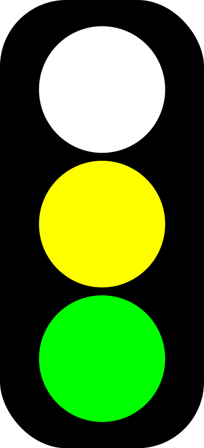 Yellow & green traffic light indicator clipart