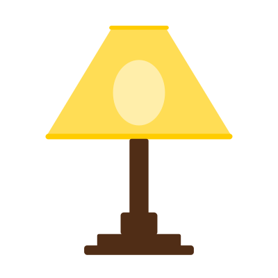 YELLOW LAMP SHADE-simple-three-color clipart