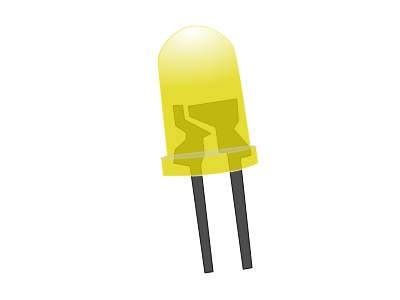 Yellow LED Lamp (Off) clipart