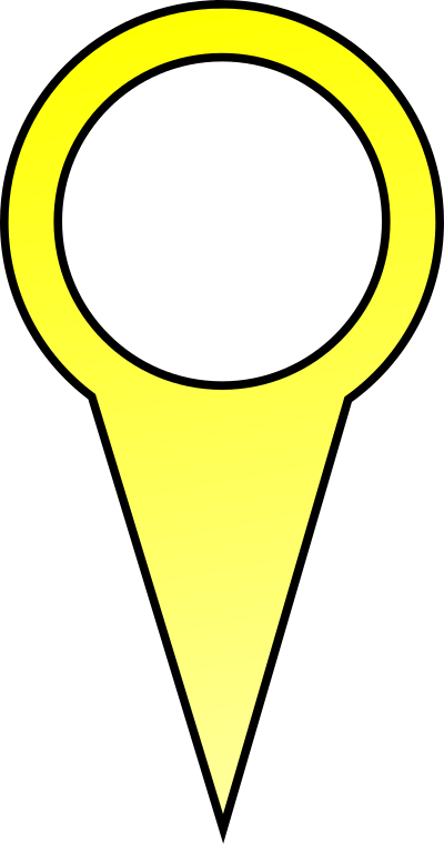Yellow Map Pin clipart