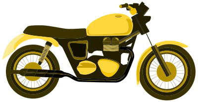 Yellow Motorcycle clipart