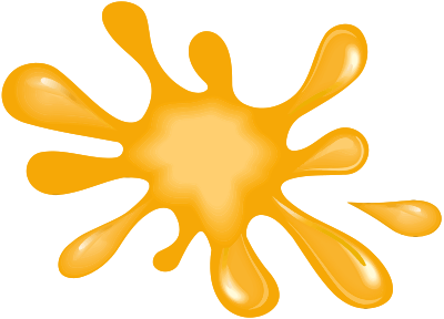 Yellow paint splat clipart